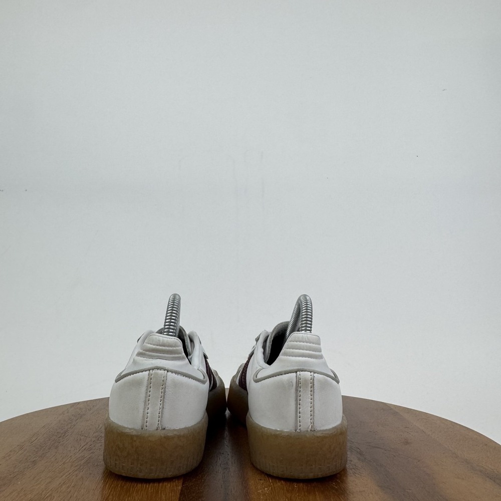 Womens Adidas Sambae White Shadow Red Leather Casual Comfort Sneakers Size 5.5 M - Picture 6 of 8